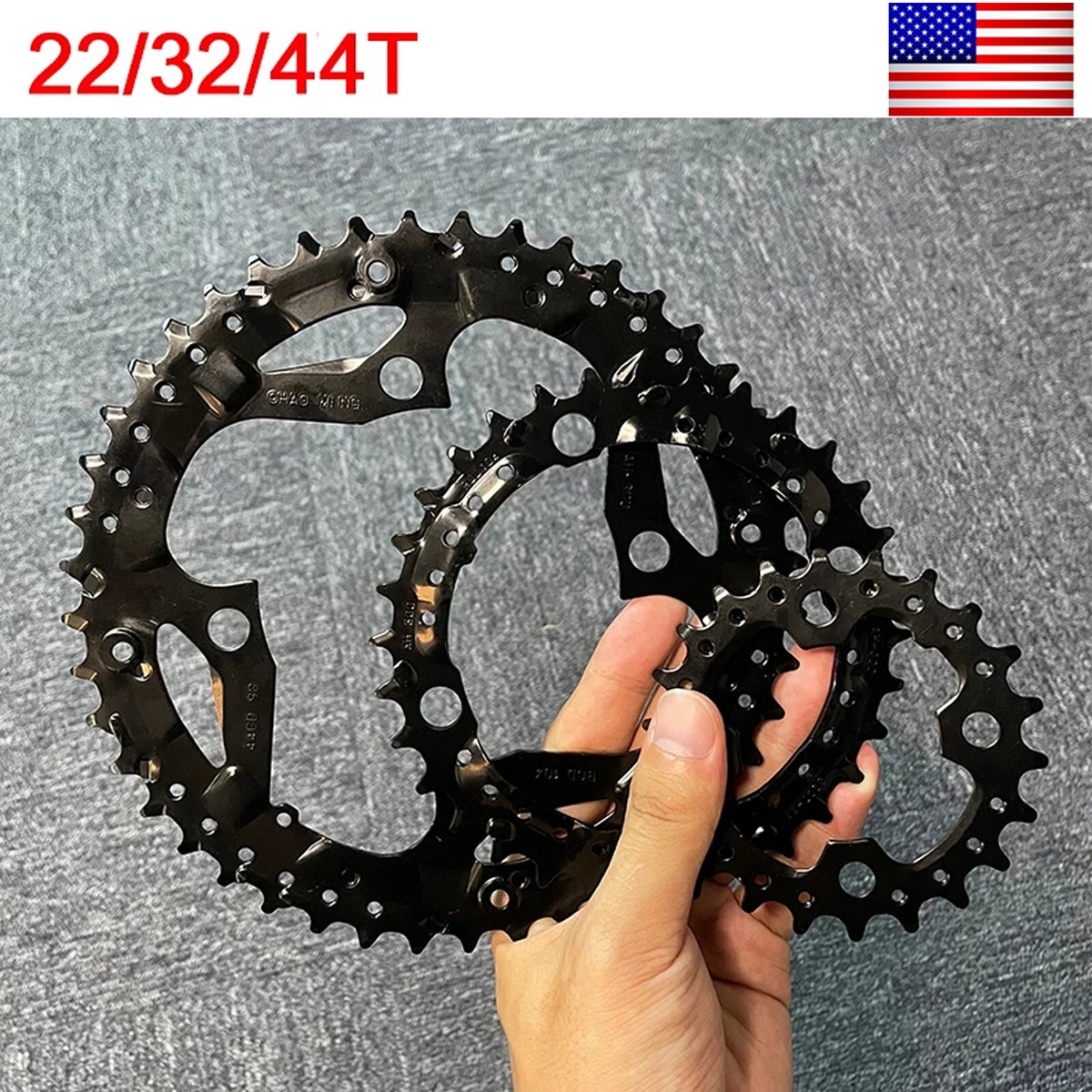 Bike Chainring 44/32/22t Triple MTB Mountain Bicycle Chain Ring Sprockets  3x9s