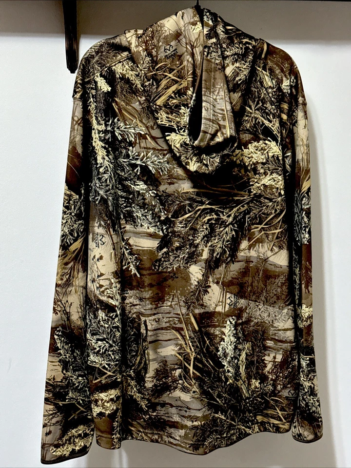 Realtree Camo Jacket Men’s Size XL 46/48 Hunting Tech Hoodie But In Neck Galter  - Image 2 of 3