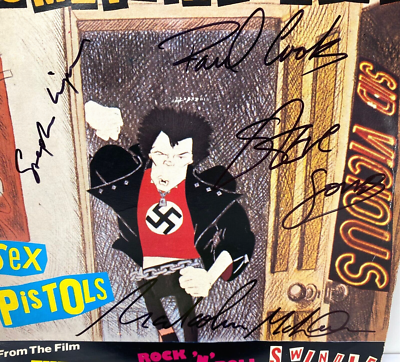1979 The Sex Pistols 45 Record Signed By 4 Malcom McLaren Paul