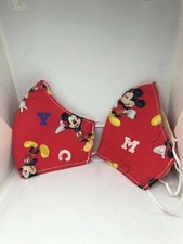 3 Handmade kids Cotton Face Mask Washable Reusable Cotton pick designs