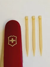 New 3 Pk Beige Small Toothpick for Victorinox Swiss Army Knife Replacement 45mm