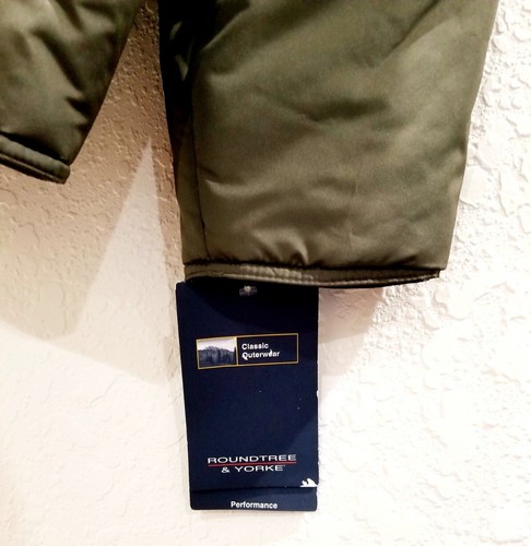 Chaqueta de invierno resistente al agua Roundtree & Yorke RARA para hombre, rama de oliva, talla L - Imagen 6 de 8