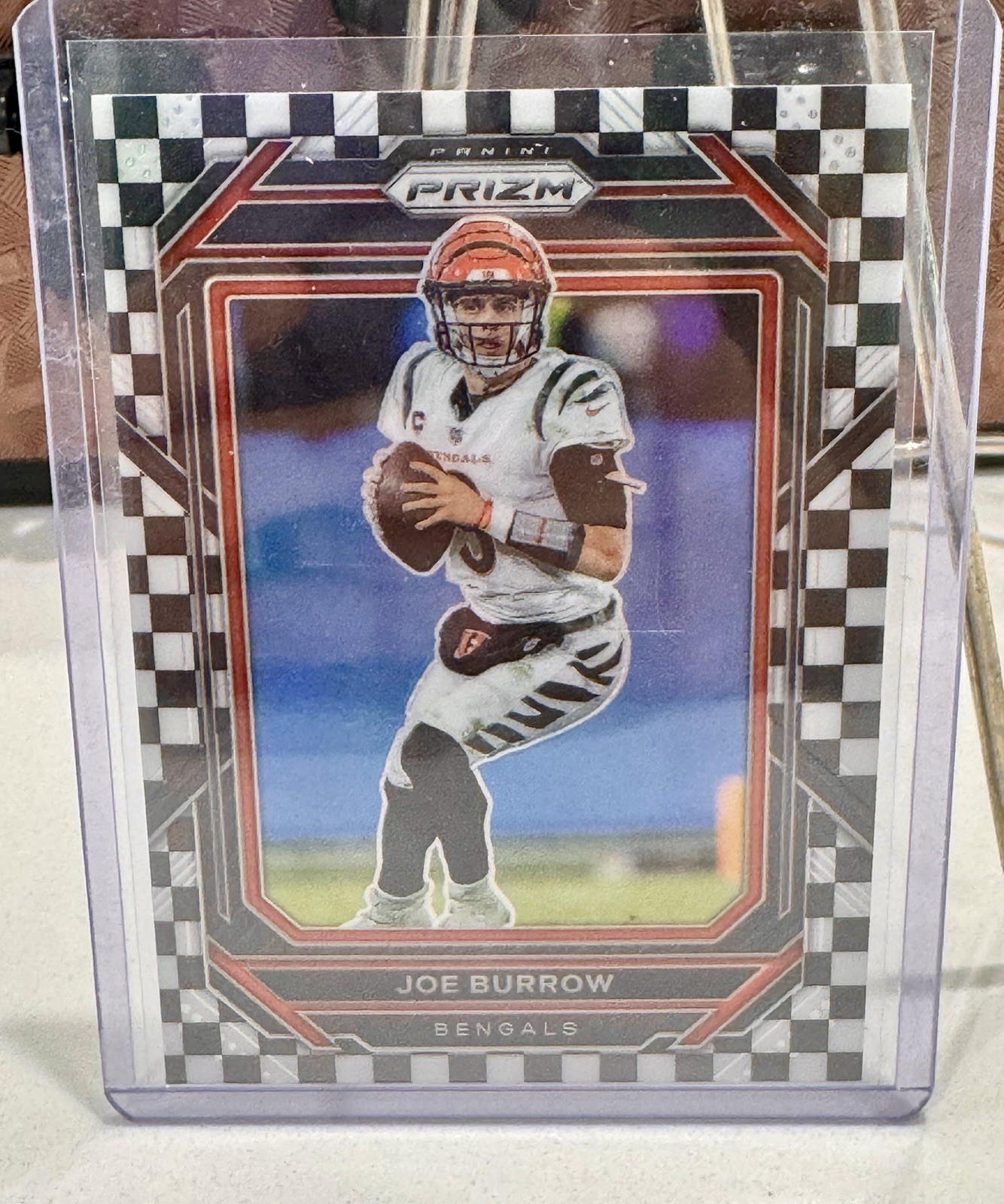 2022 Panini Prizm - Joe Burrow #56 Black & White Checker Prizm