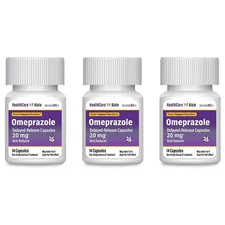 HealthCareAisle Omeprazole 20 mg, 42 Delayed-Release Capsules - Acid Reducer,...