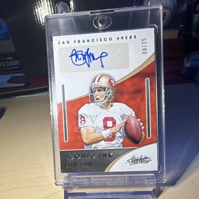 Panini Absolute 2020 Steve Young Iconic Ink Auto #08/25 Jersey Match -SF 49ers