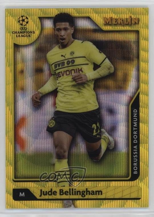 2021 Merlin Collection Chrome UEFA Club Competitions 100/225 Jude Bellingham 9hx