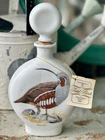 VTG 1969 Edition No. 4 Mountain Quail Dant Whisky Milk Glass Lidded Decanter