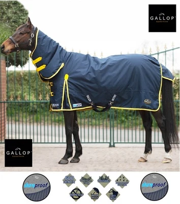 GALLOP 200g WEIDEDECKE mittelschwer Galopp Trojan Duraproof Full Neck Kombi Pferdedecke