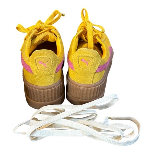 Sneakers PUMA Fenty by Rihanna Creeper con tacchetti donna giallo rosa plateau taglia 9 - Foto 16 di 18