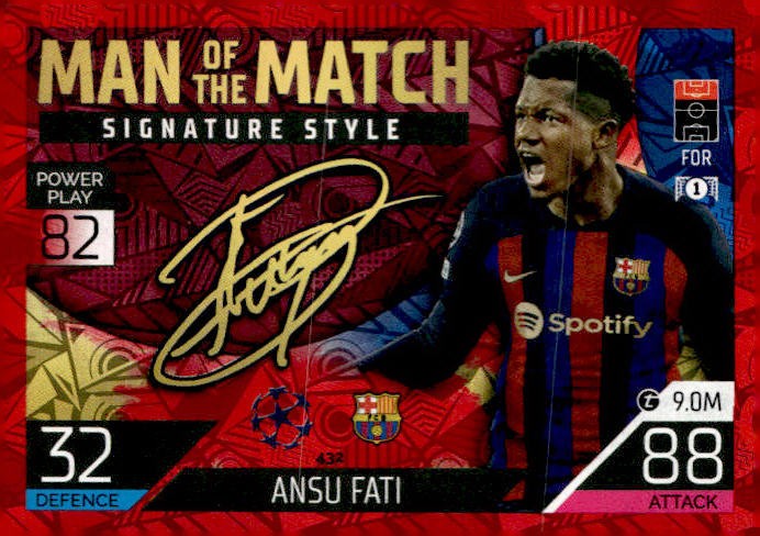 2022-23 Topps Match Attax UEFA Champions & Europa Leagues #432 Ansu Fati Red