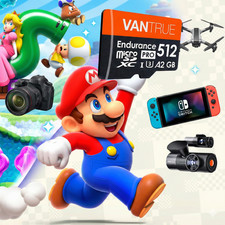 Vantrue microSD 512GB, Memory Card 4K, Nintendo Switch, Action camera, Drone