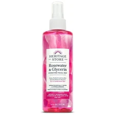 HERITAGE STORE Rosewater & Glycerin, Hydrating Facial 8 Fl Oz (Pack of 1) 