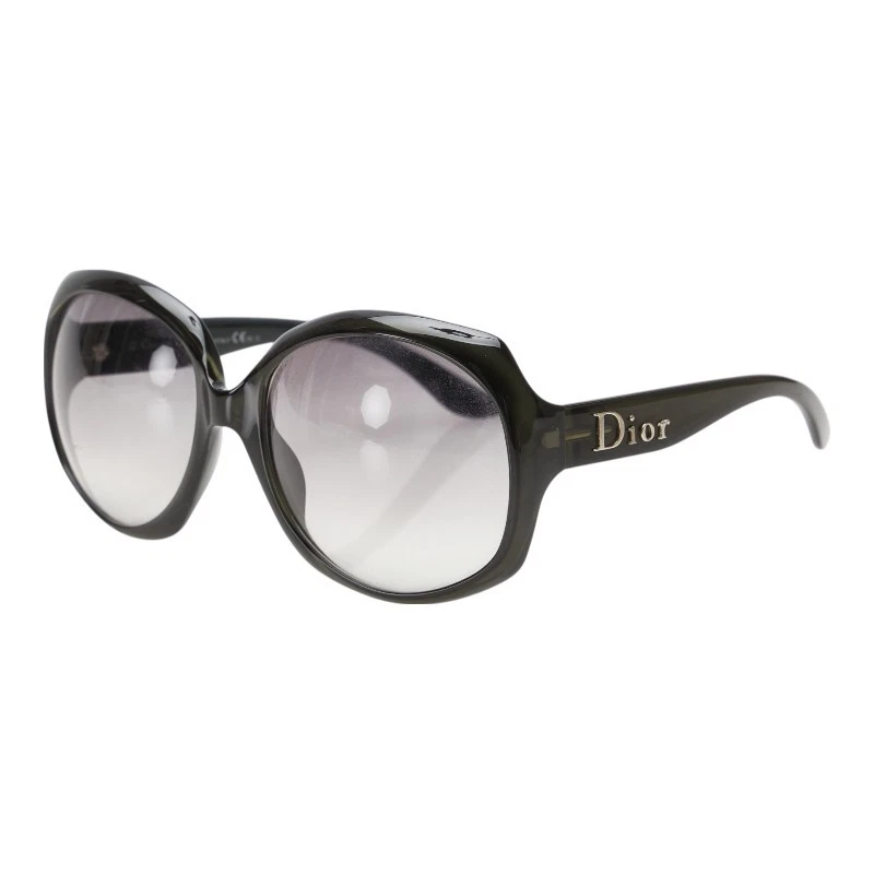 Dior Glossy 1 Sunglasses Gradient Lens Green Plastic Women'S U