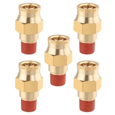 5PCS Quick Push to Connect 3/8'' OD x 1/8'' NPT Quick Push Straight-5PCS