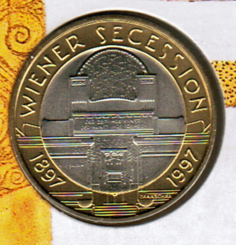 Münze Österreich 50 Schilling Secession im Blister 1997