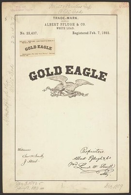 Photo:Albert Pflugh & Co. for Gold Eagle brand White Lead