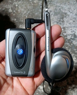 Hearing Aid Listen Up Voice Sound Amplifier Headset Auxiliary Device, RadioShack