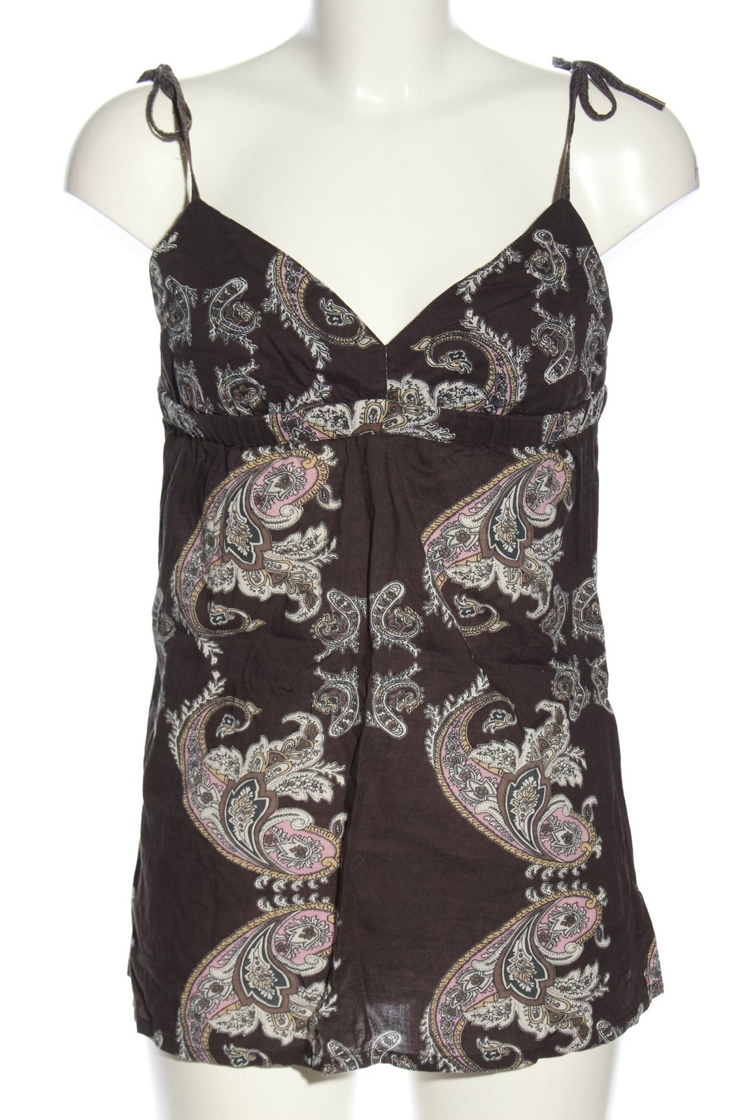 TALLY WEIJL Blusentop Damen Top Gr. DE 36 braun-weiß Elegant