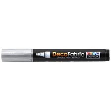 Uchida DecoFabric Opaque Paint Marker Chisel Tip-Metallic Silver
