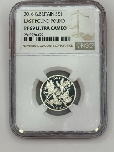 2016 Great Britain Last Round Pound Coin PF 69 Ultra Cameo Graded By NGC
