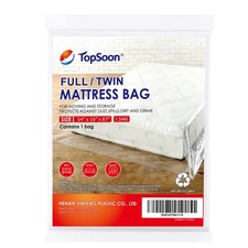 Full Twin Mattress Storage Disposal Bag 54x87 in Clear Plastic Cover Rectangular