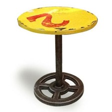 Tognana tavolino cargo in legno, colore giallo, linea wood h 50 cm