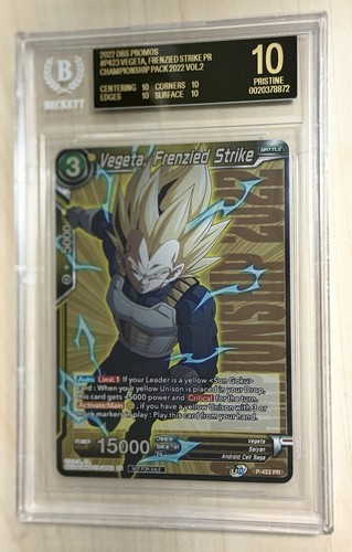 Bgs Black Label 10 Dragon Ball CCG Vegeta Frenzied Strike Championship 22 Pop 1