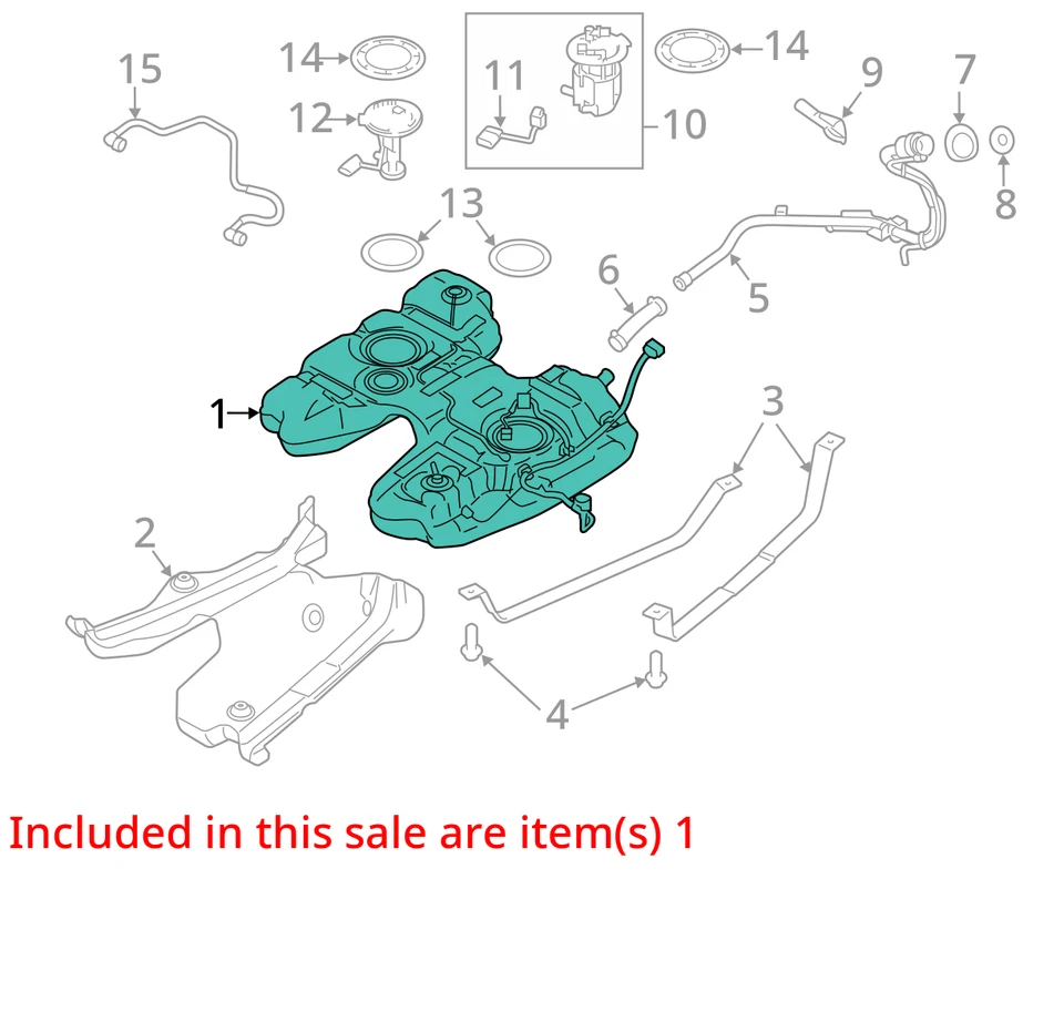 (LOCAL PICKUP ONLY) Fuel Tank AWD Fits 11-15 MKX 2614908 Foto 3 de 4