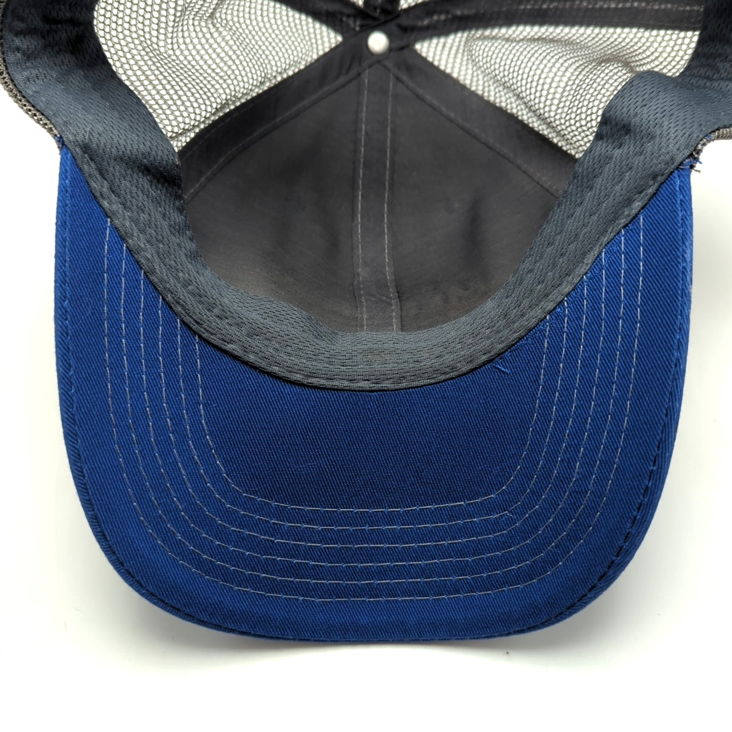 Menards hat blue gray adjustable snapback cap mes… - image 7
