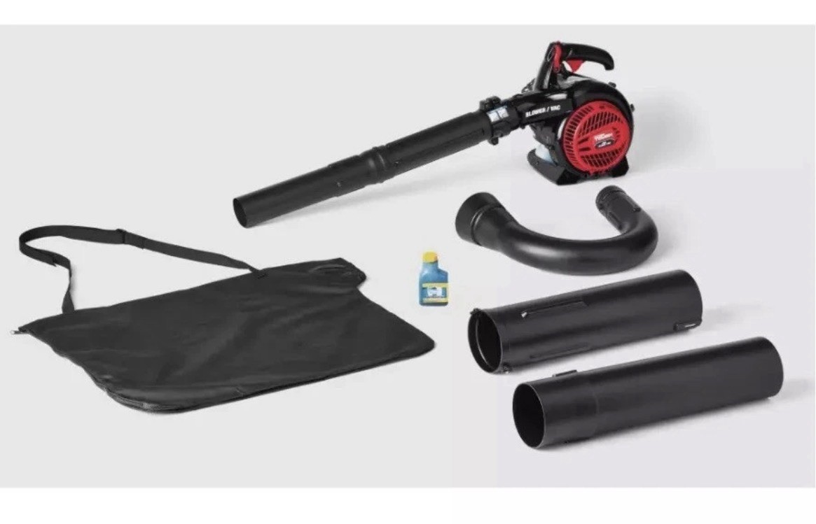 Hyper Tough 2 Cycle 26CC Leaf Blower Vacuum w/ Storage Bag & Oil HT26BVL3