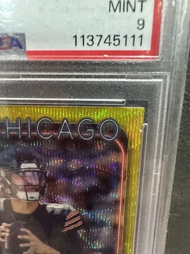 2024 Topps Chrome - Rookies Caleb Williams #202 Yellow Wave Refractor /75 (RC)