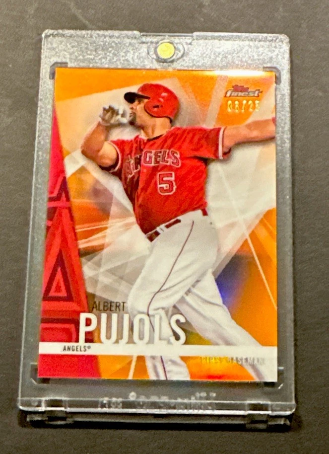 2017 TOPPS FINEST ALBERT PUJOLS ORANGE REFRACTOR SP #’d 03/25! - Image 4 of 4