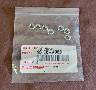 7 Genuine Toyota 90170-A0001 Suspension Stabilizer Bar Link Nuts , Valve Link
