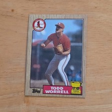 Topps Todd Worrell #465 St. Louis Cardinals 1987 All-Star Rookie Baseball Card. rookie card picture