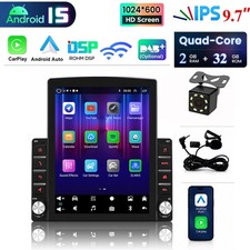 Android 15 Double Din 9.7" Car Stereo Apple CarPlay Auto Radio GPS Navi WiFi FM