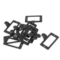10Stk. Etikettenhalter Griffe Etikettenrahmen SchubladenknöPfe Schwarz 59X31Mm