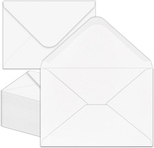 50 Pack 4x6 Envelopes white A4 Envelopes for Invitations, Printable, Self Seal f