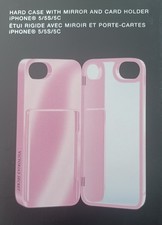 Victoria's Secret iPhone 5/5S/5C Rosa Brillo Estuche Rígido con Espejo/Tarjetero