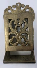 Vintage Brass Match Box Holder Wall Mount  