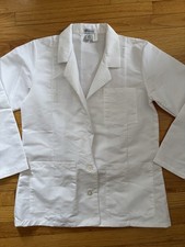 Medline White Lab Consultation Coat With Pockets Sz 10