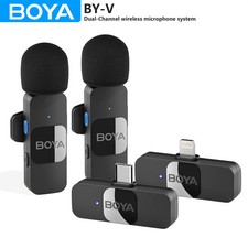 BOYA BY-V Wireless Lavalier Mic Type-C Android iPhone 2.4GHz Recording Vlog