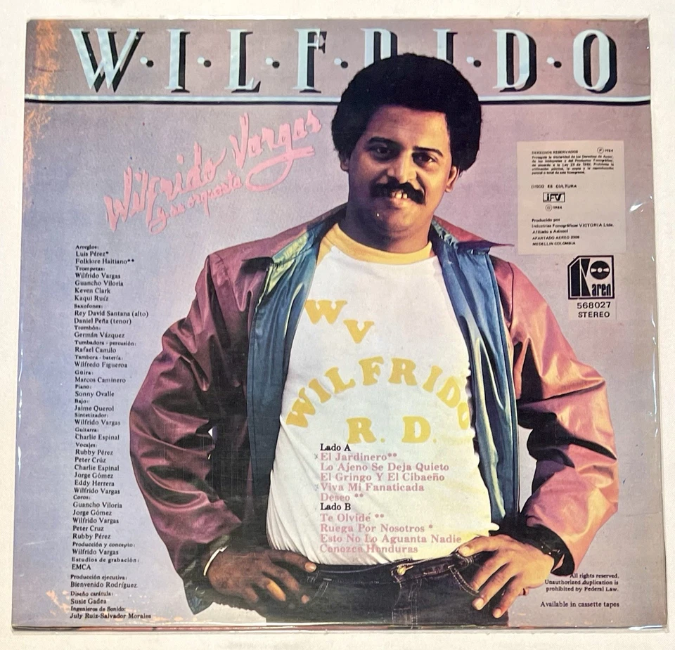 Wilfrido Vargas – El Jardinero - Karen 1984 Colombia Foto 2 de 4