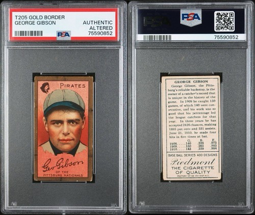 1911 T205 George Gibson Pirates PSA Authentic Piedmont 42 Back! - Picture 3 of 3