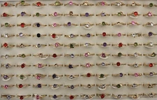 32pcs Wholesale Bulk Lots Mixed Cubic Zirconia Jewelry Fashion Lady's Rings