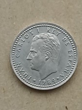 Spain 1 Peseta 1984 Juan Carlos I - Original Photo