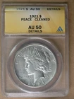 $1 1921 Peace Silver Dollar ANACS AU Details - Cleaned * AvenueCoin