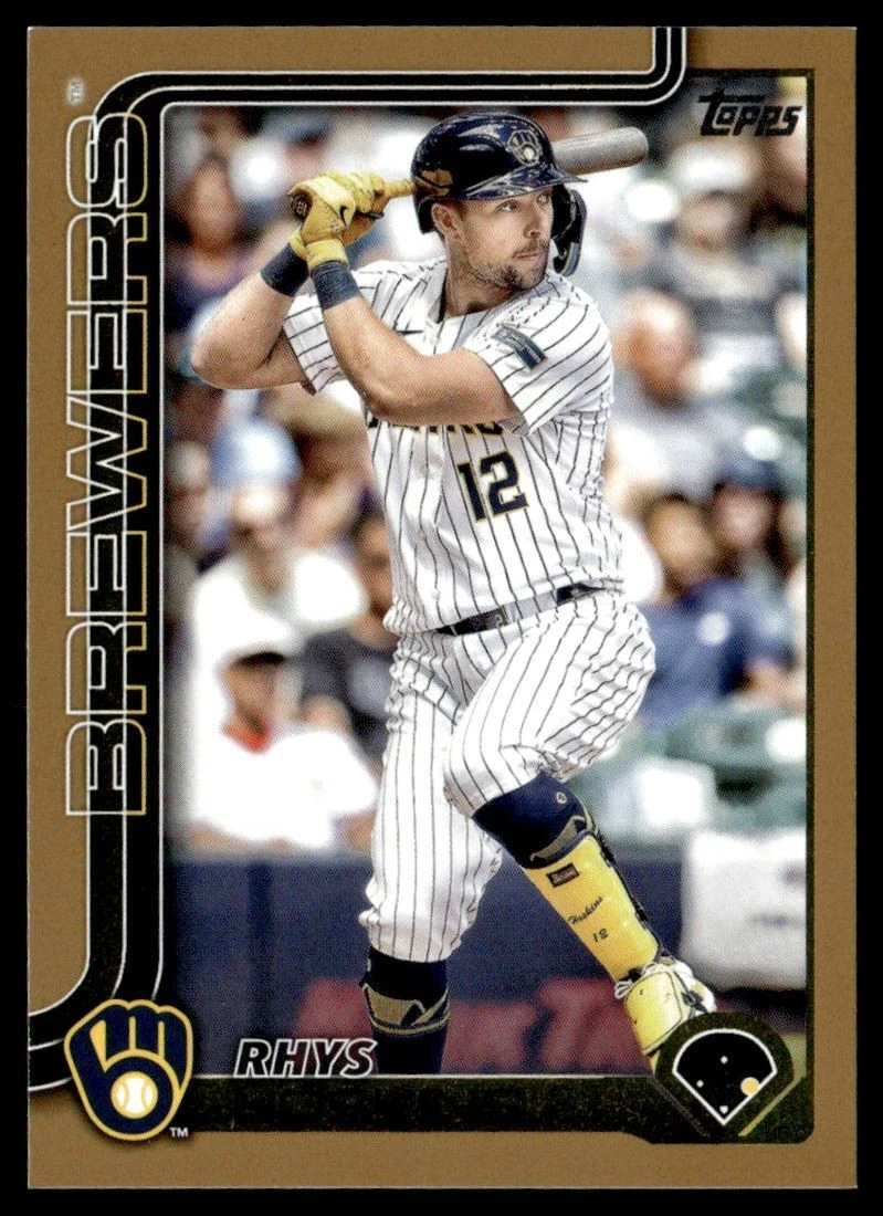 2025 Topps Gold Rhys Hoskins 0507/2025 Milwaukee Brewers #93