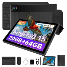 Tablet 64GB 10 Inch Tablet, Android 15 Tablets, 5000mAh Battery Hexa Core Touch