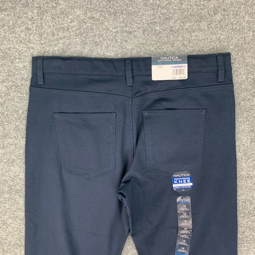 Nautica Pants Big Boys 18 Navy School Uniform Husky Stretch Cotton Performance - Picture 11 of 15