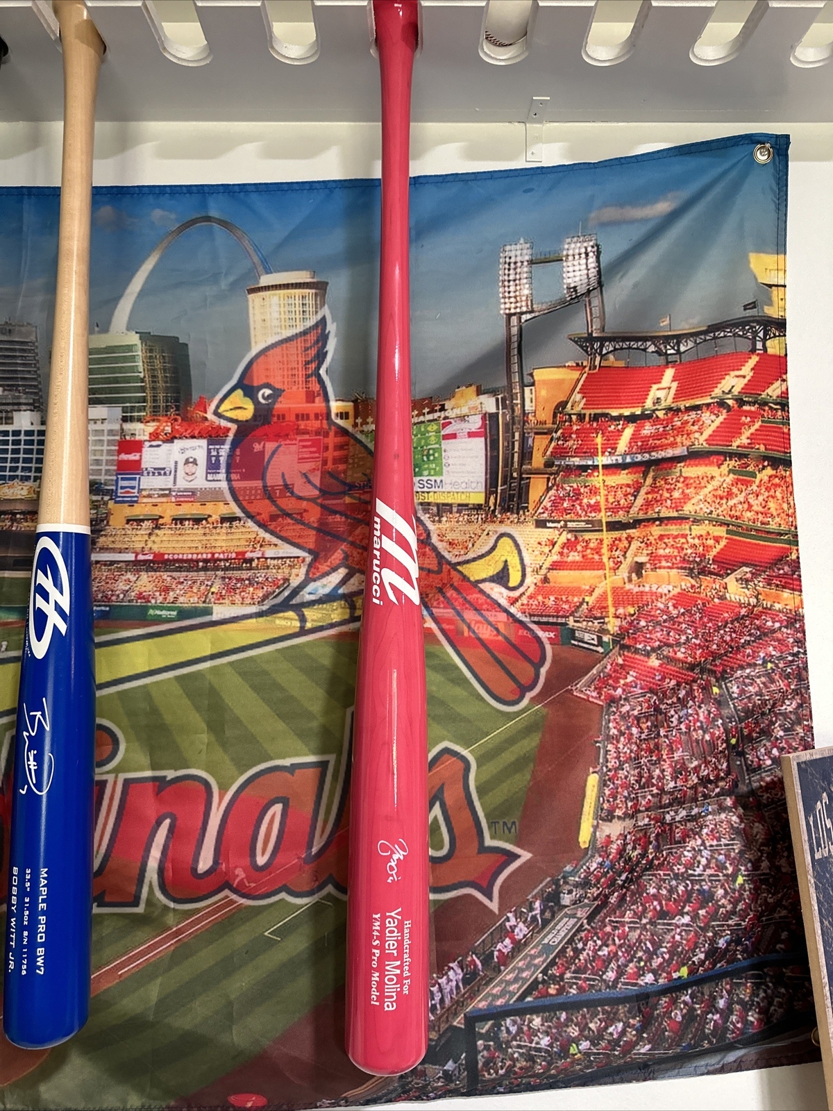 Yadier Molina Autographed Signed St. Louis Cardinals Pink YM4S-Game Model Issued Mothers Day Bat JSA Witnessed 